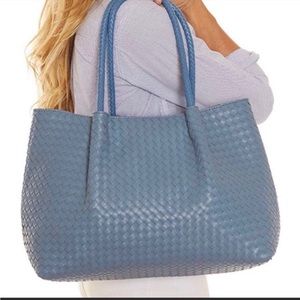Lulu Dharma Vegan Woven Leather Tote/ shoulder bag